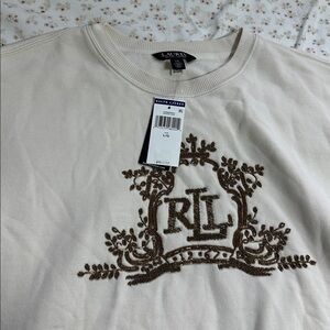 Ralph Lauren Cream Top with Gold Detailing